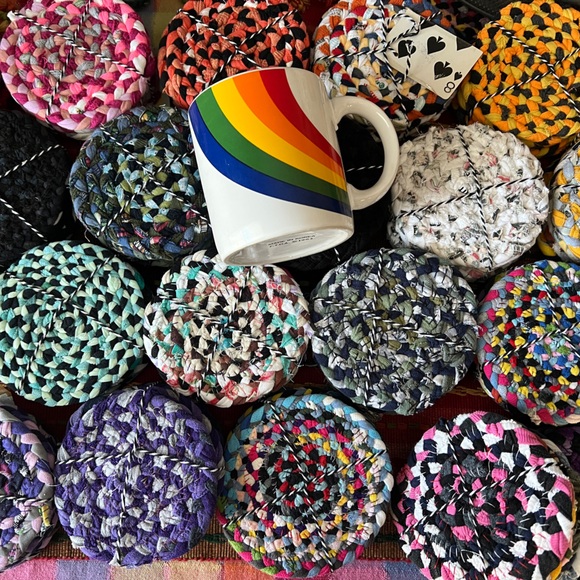 Set of Six Braided Coasters - Picture 7 of 12